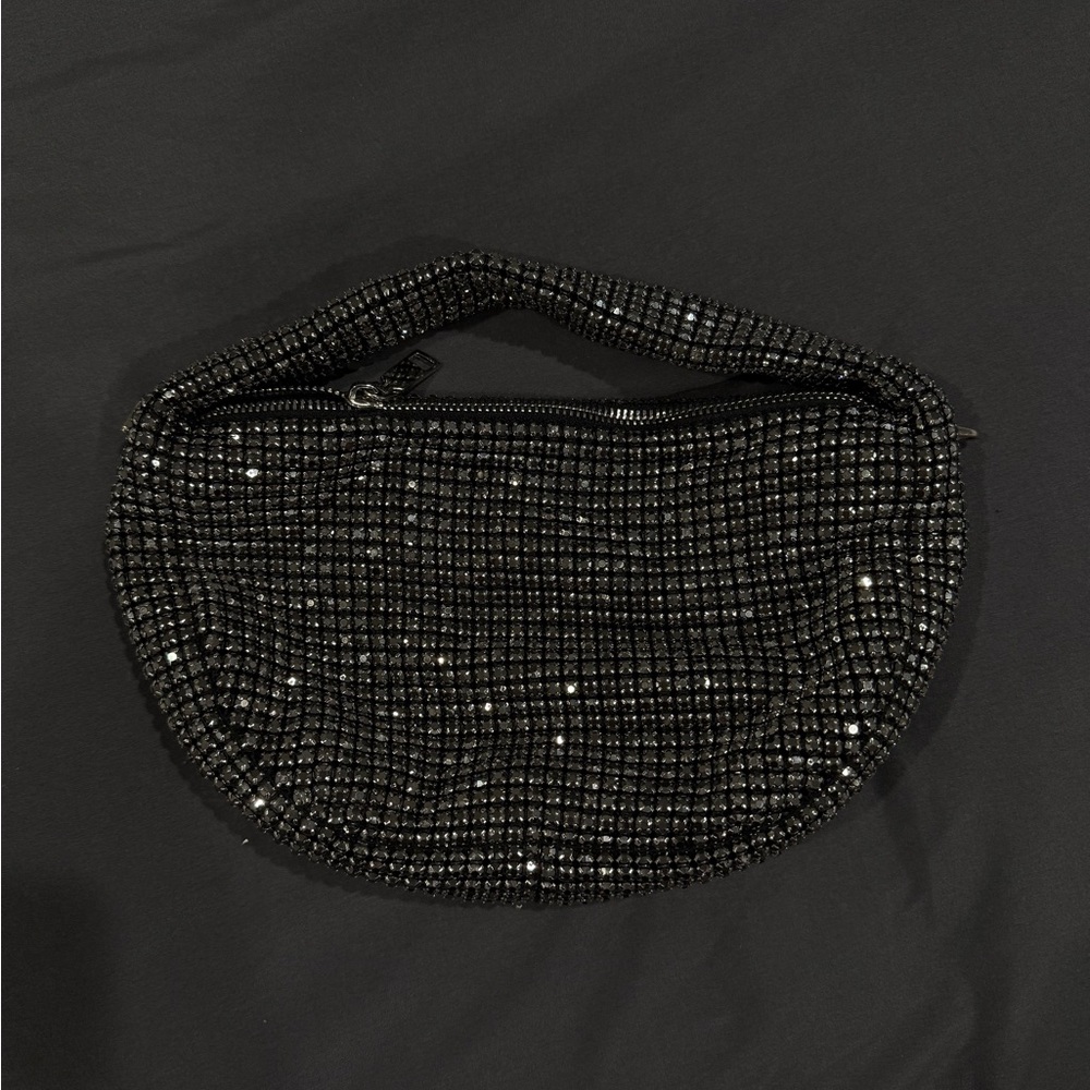 Melie Bianco Black crystal Handbag